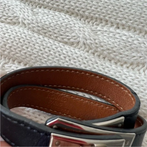 Hermes Navy Kelly Double Tour Bracelet size T1 - Picture 2 of 5